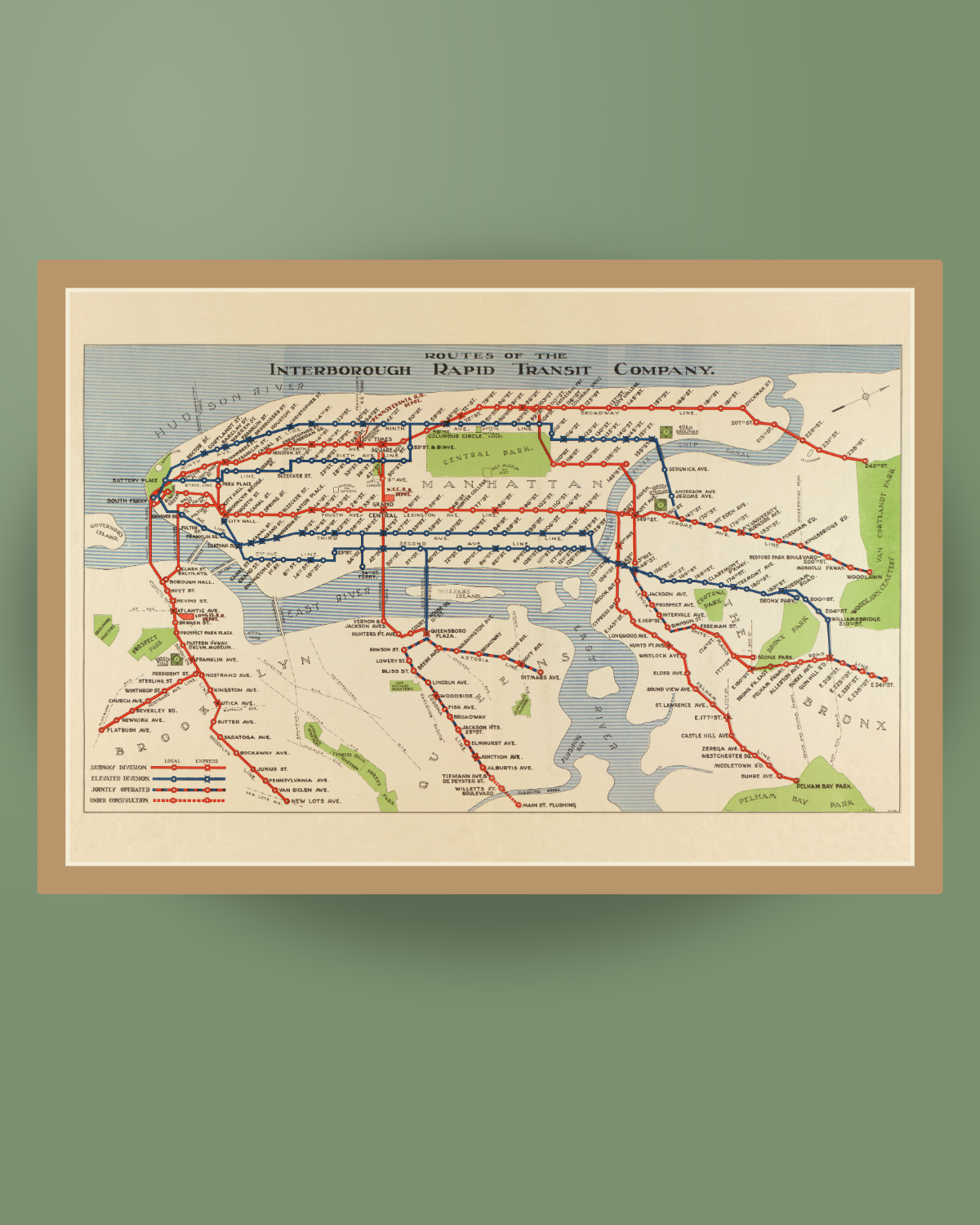 1924 NYC Subway Map