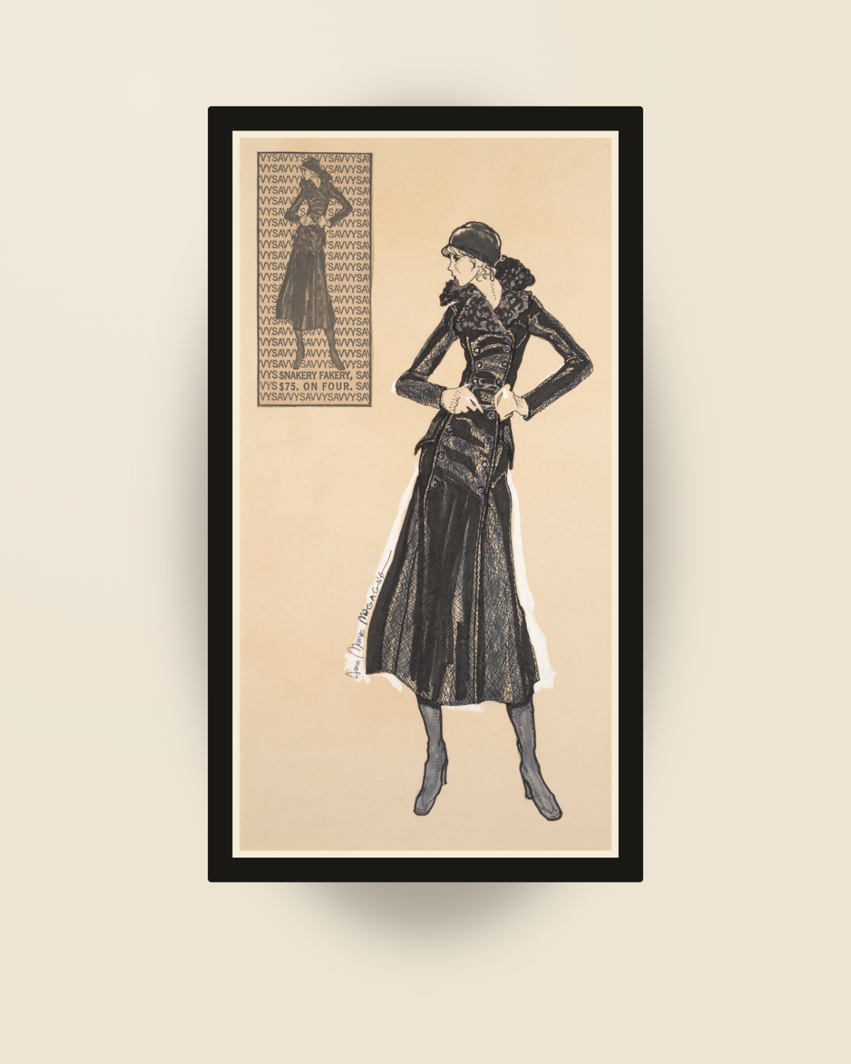 Insouciant Fashion Illustration Poster