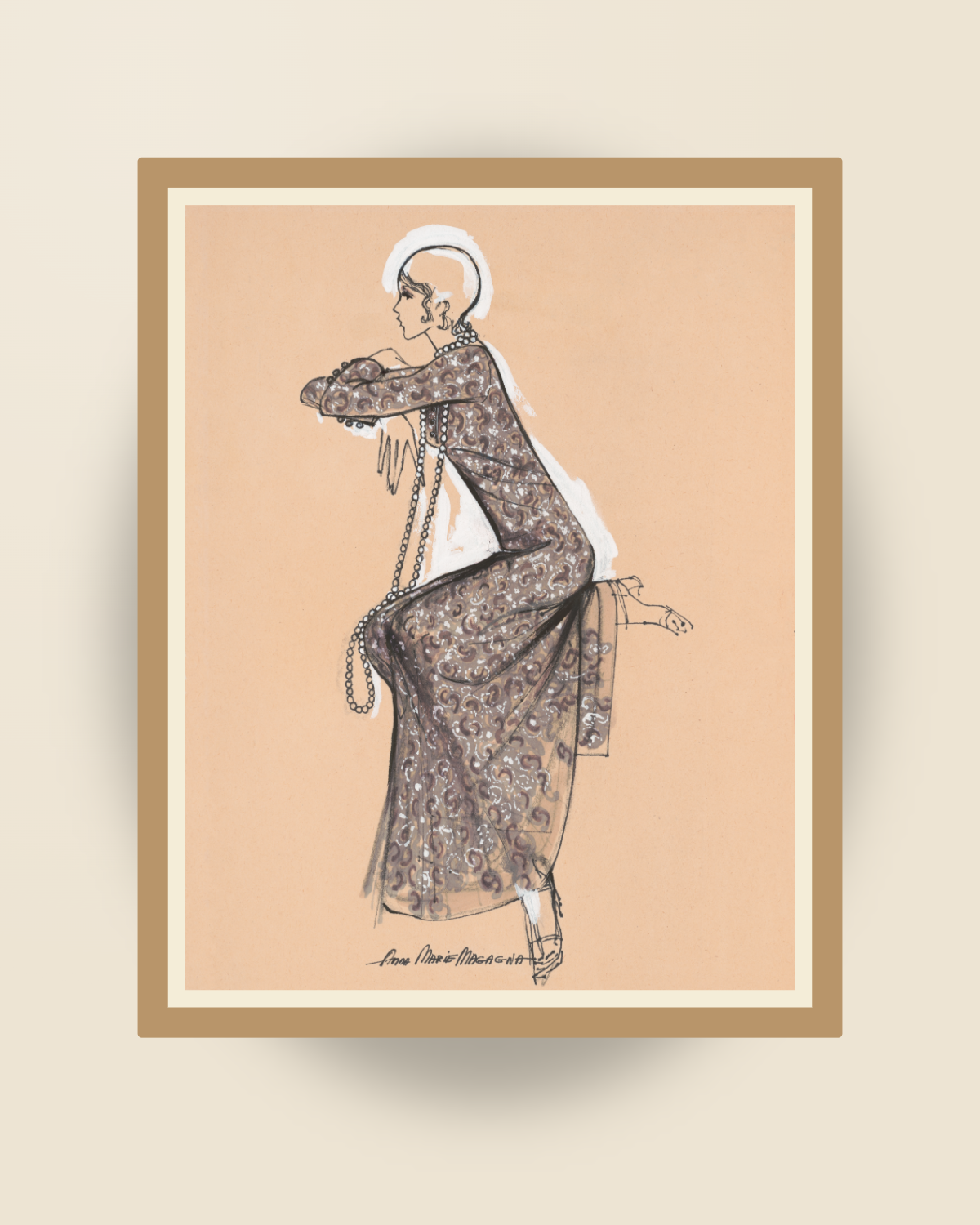 Long Rope of Pearls Print